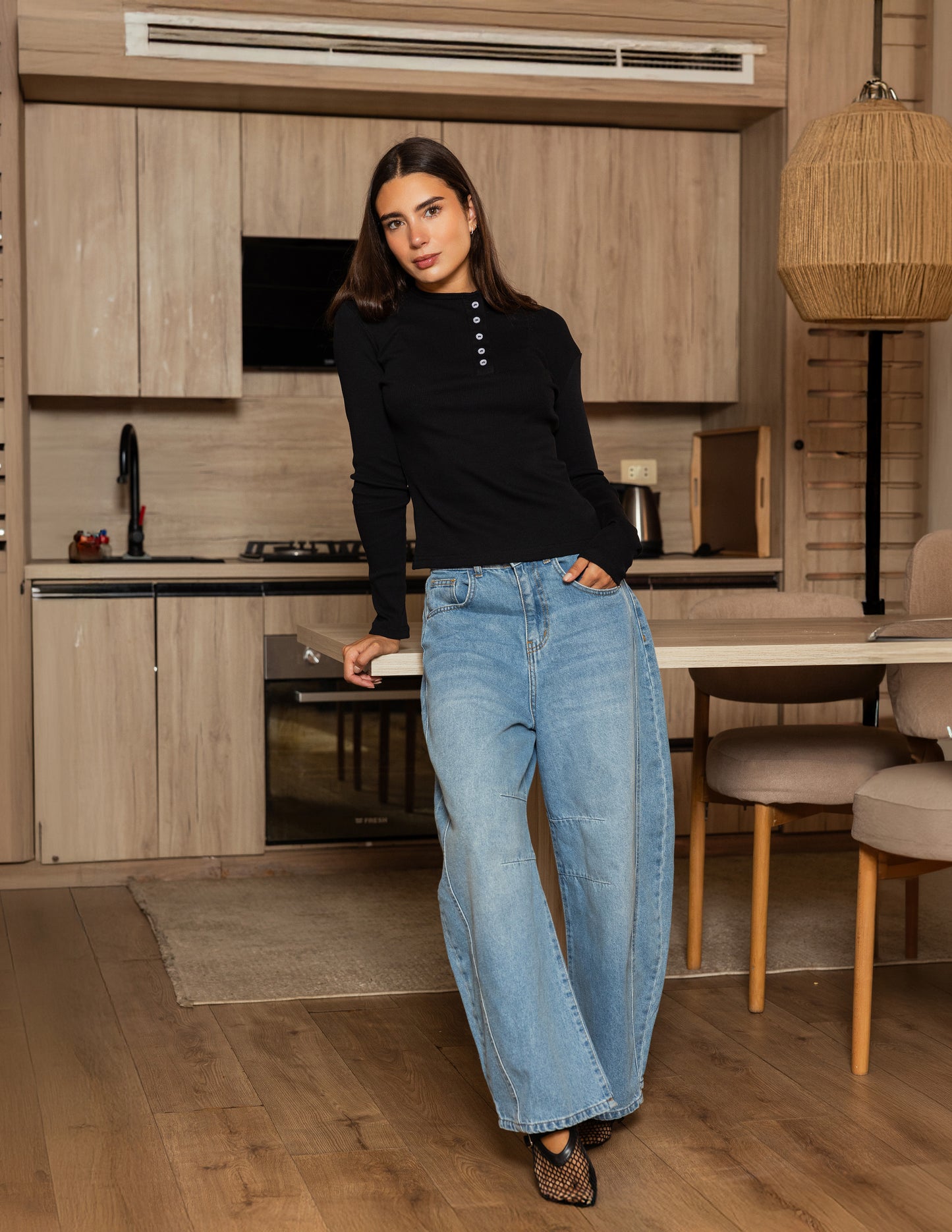 Essential Rib Top - Black