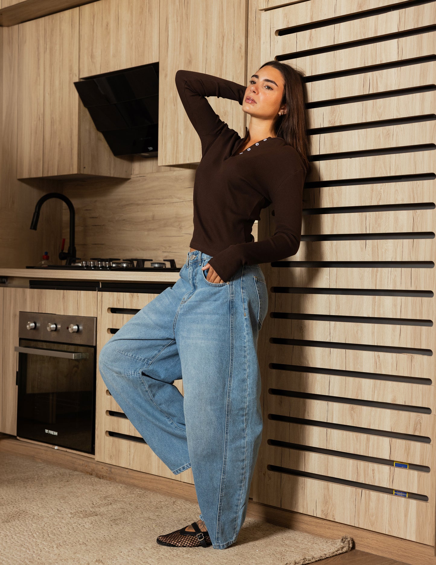 Essential Rib Top - Brown