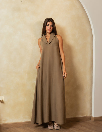 Cowl Maxi Dress - Olive