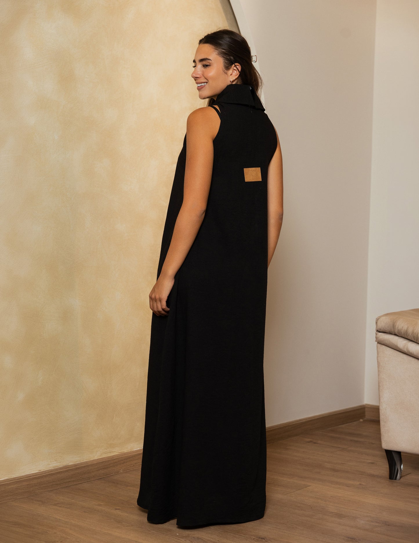 Cowl Maxi Dress - Black
