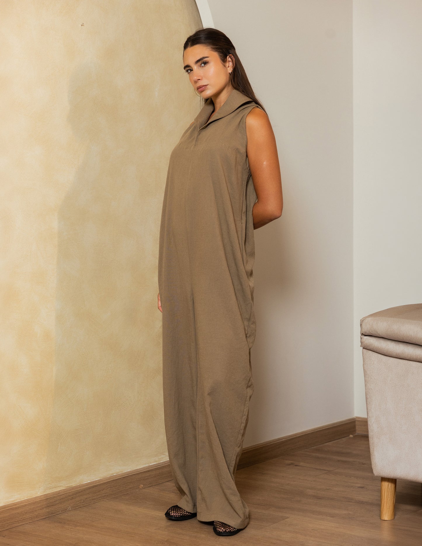 Cowl Jumpsuit - Olive