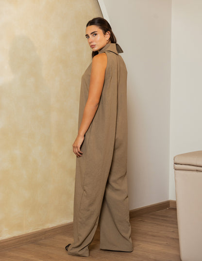 Cowl Jumpsuit - Olive