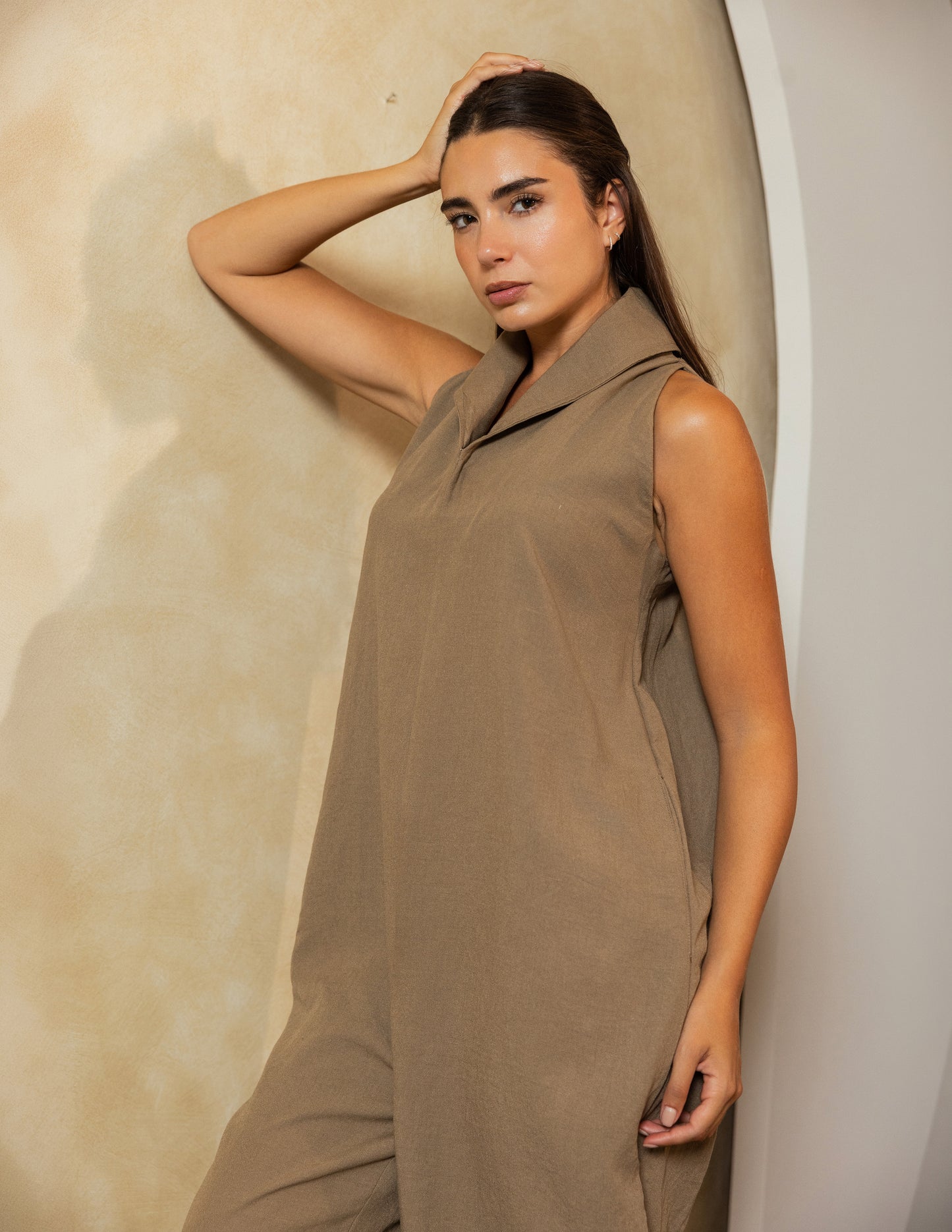 Cowl Jumpsuit - Olive