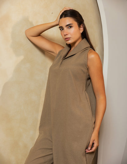 Cowl Jumpsuit - Olive