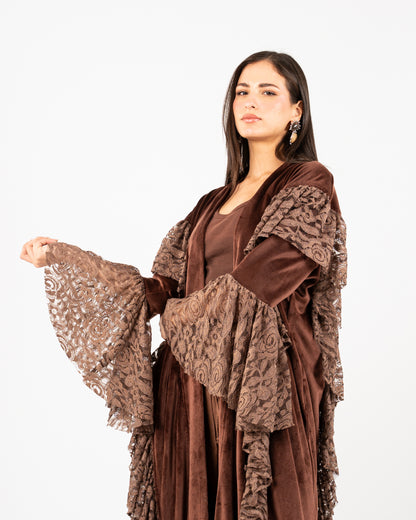 Kaftan Dantel Brown