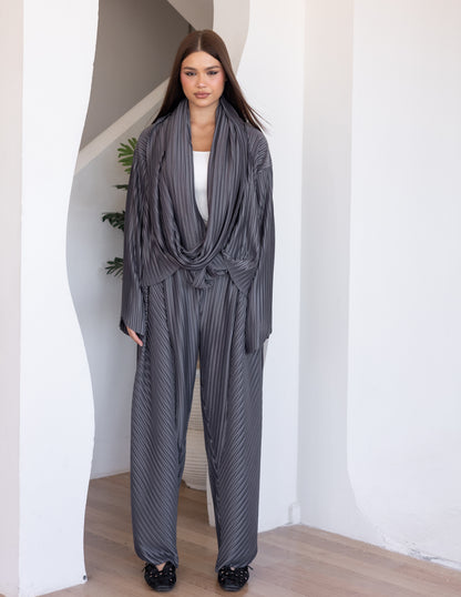 Pleated Set - Brown