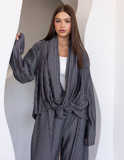 Pleated Set - Brown
