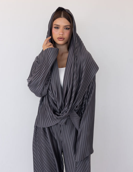 Pleated Set - Grey