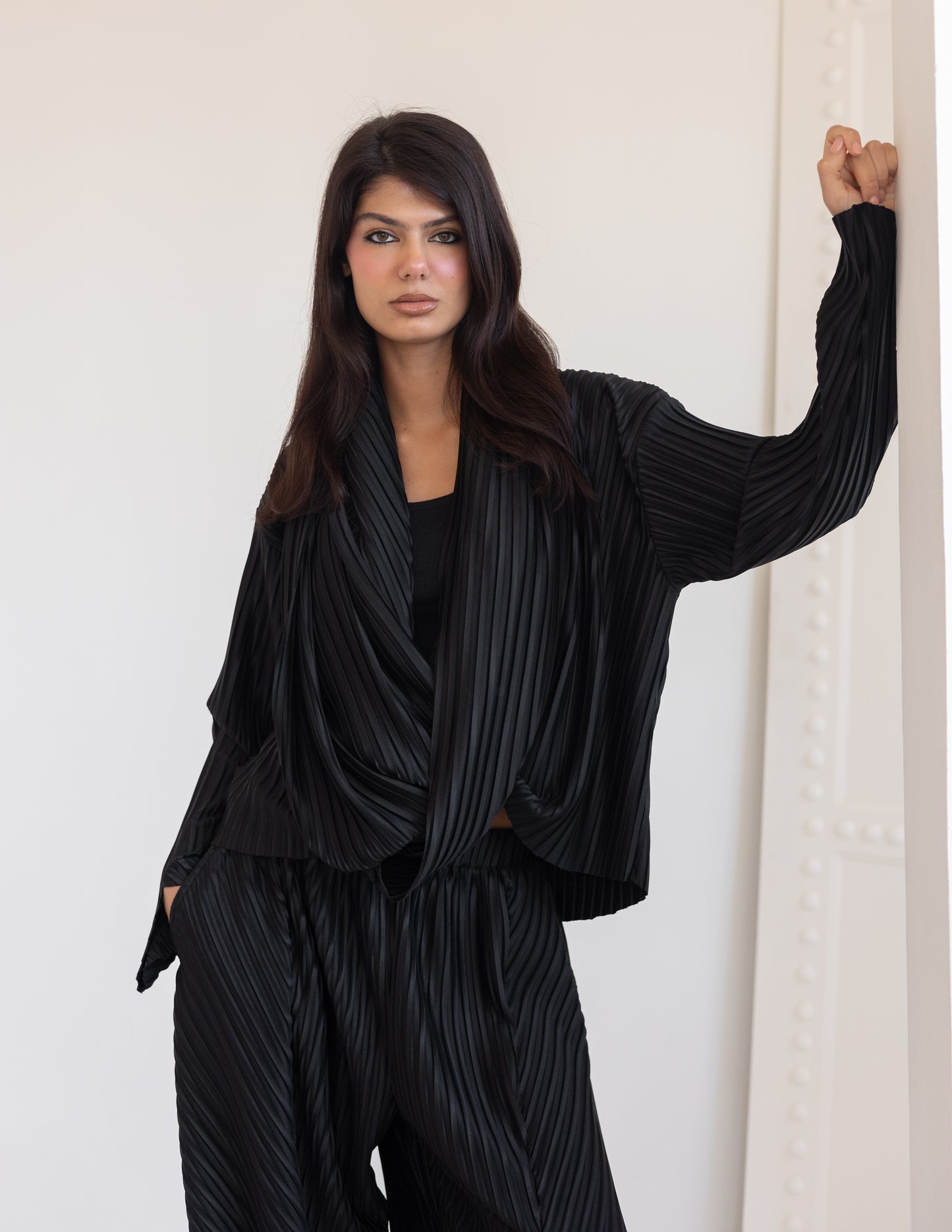 Pleated Set - Brown
