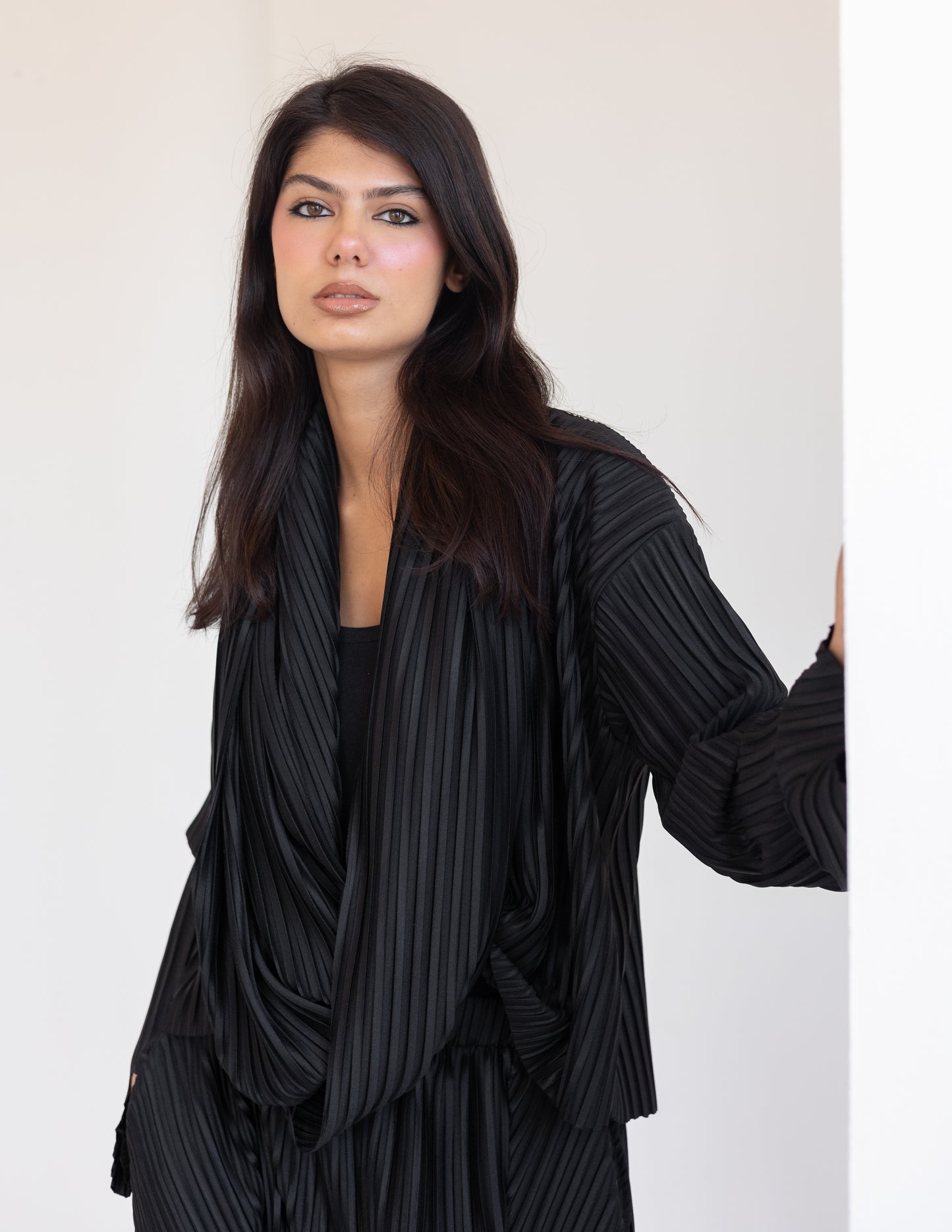 Pleated Set - Brown
