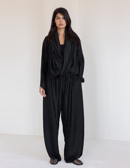 Pleated Set - Brown