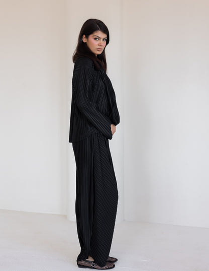 Pleated Set - Brown