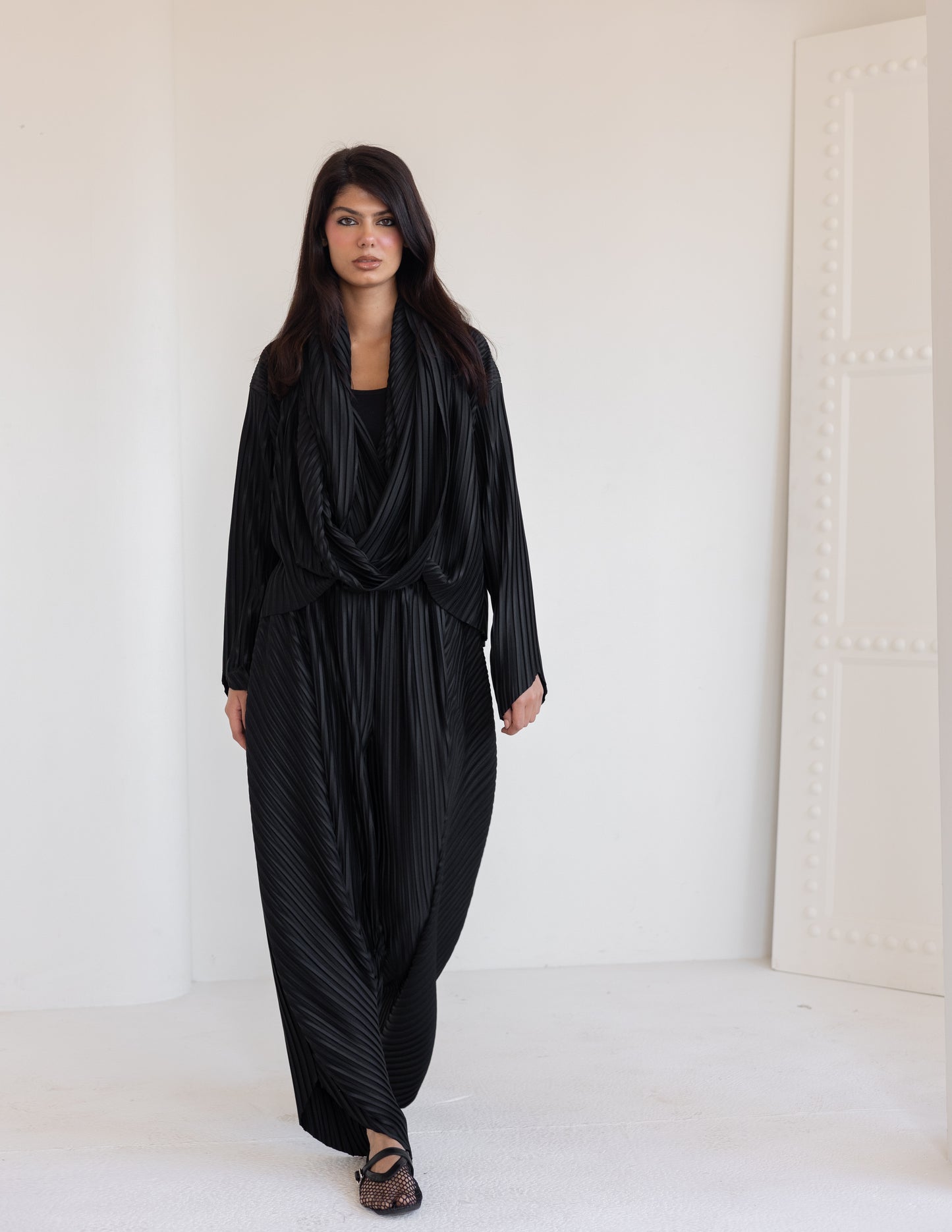 Pleated Set - Brown