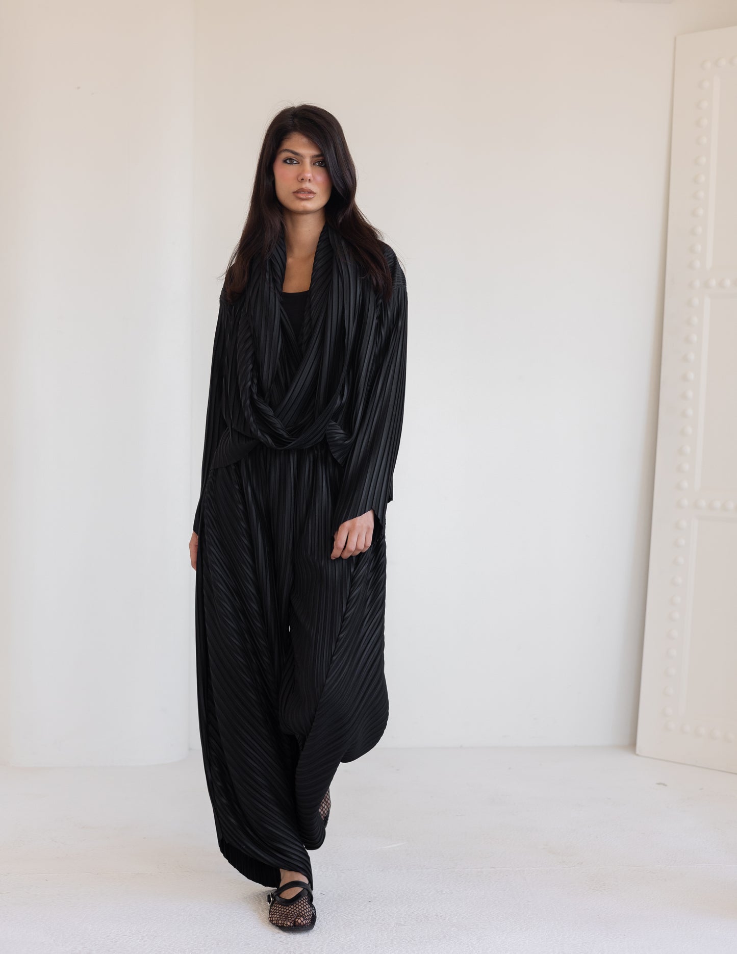 Pleated Set - Brown