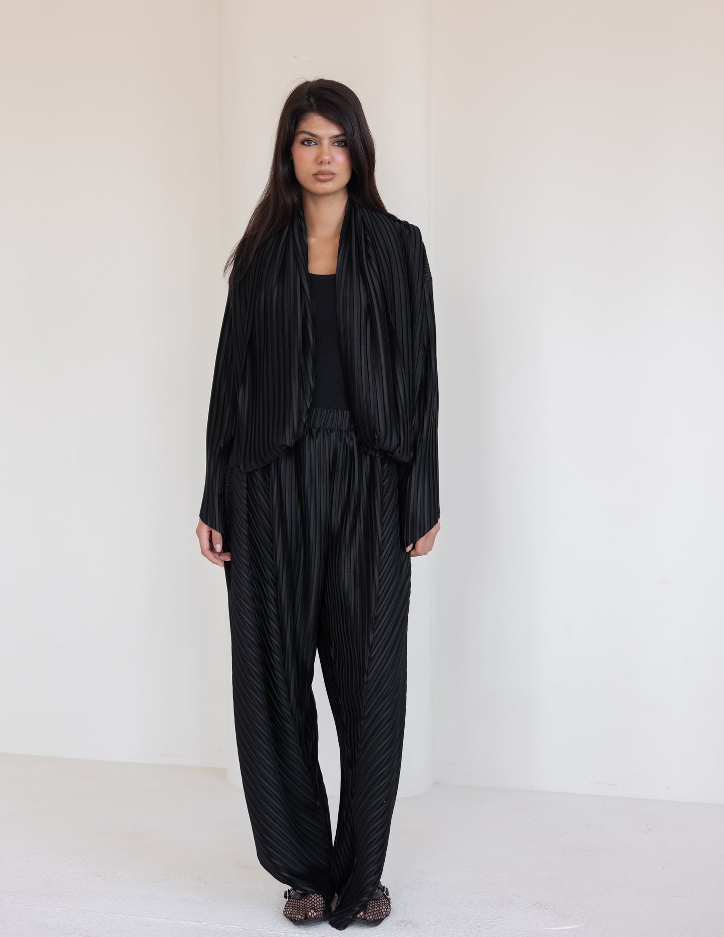 Pleated Set - Brown