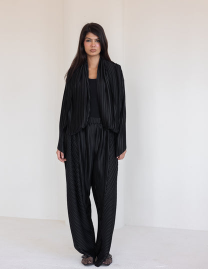 Pleated Set - Brown