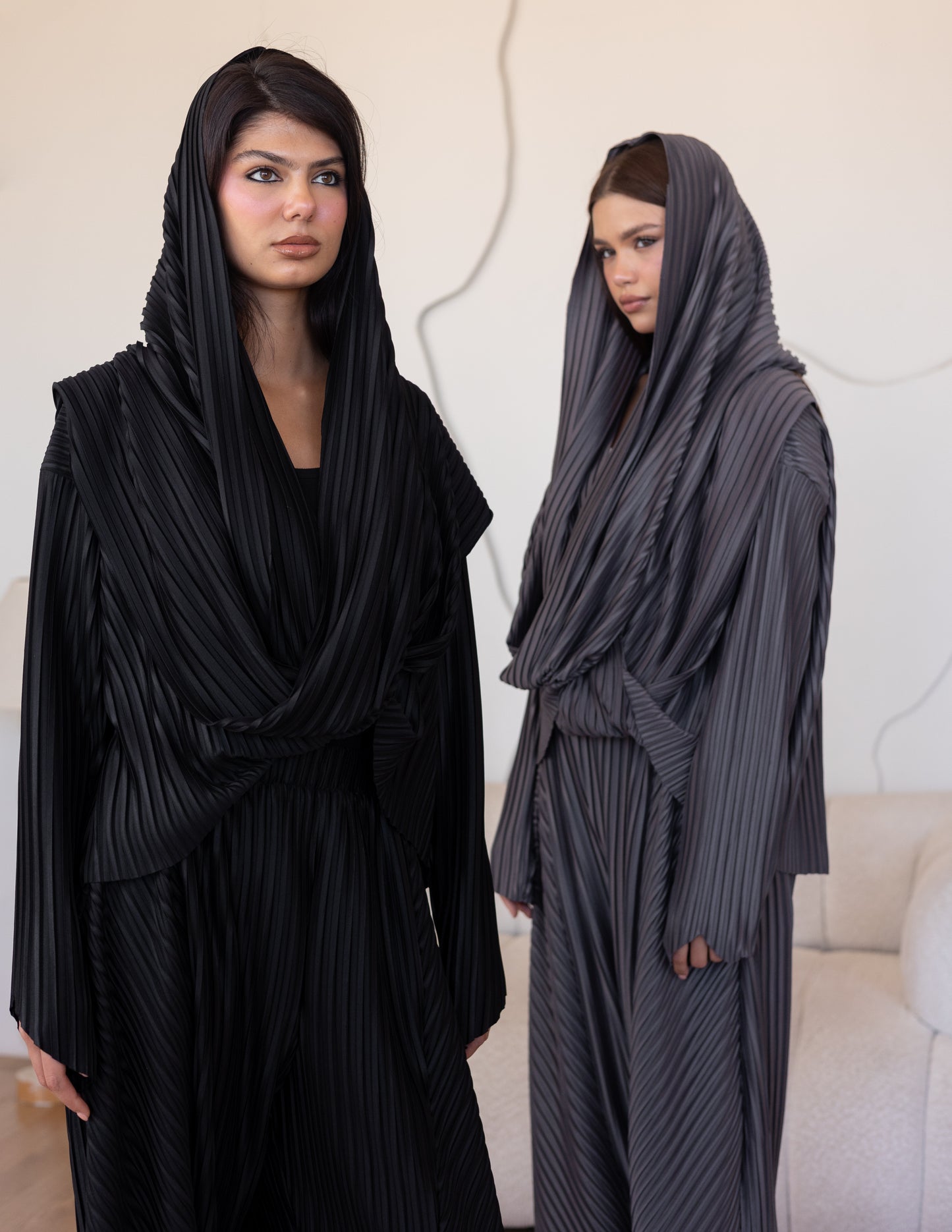 Pleated Set - Brown