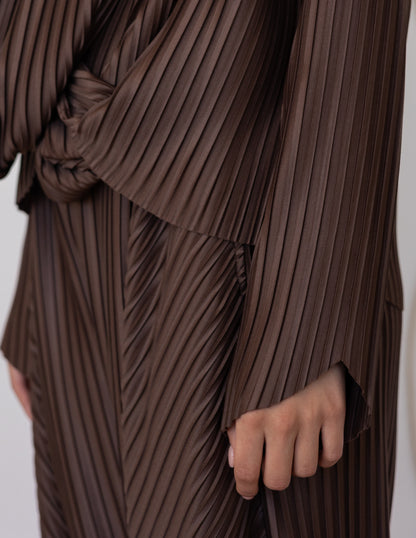 Pleated Set - Brown