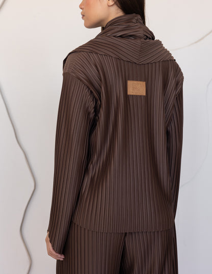Pleated Set - Brown