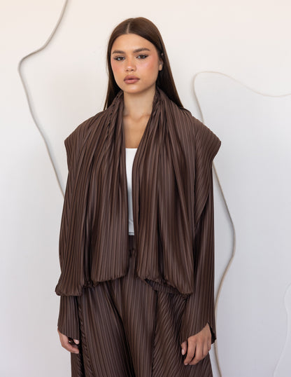 Pleated Set - Brown