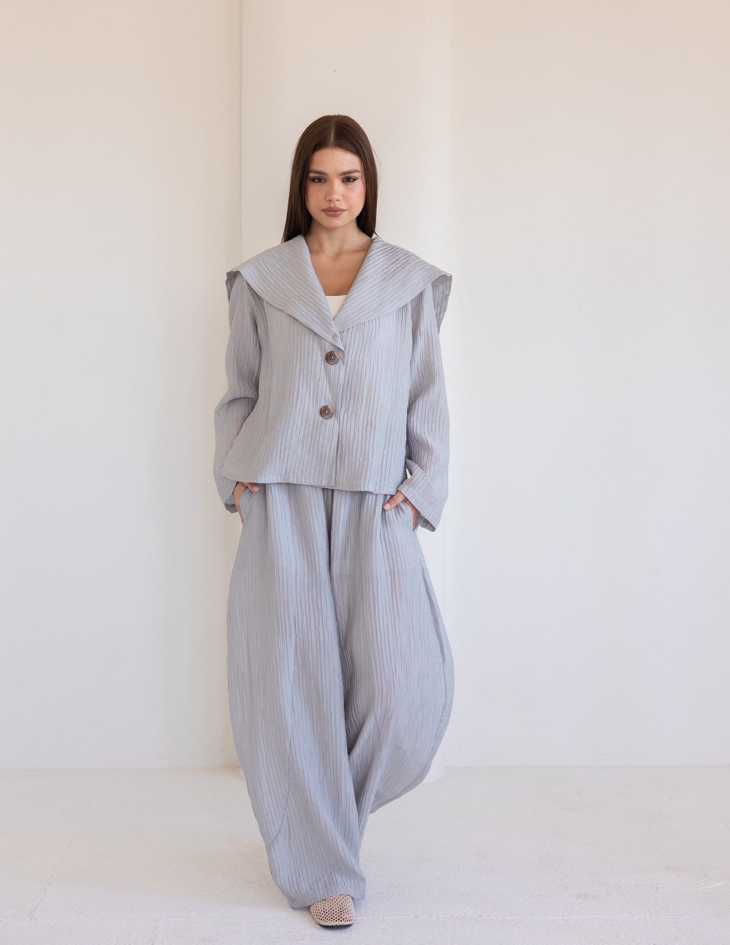Crinkle Set - Light Grey