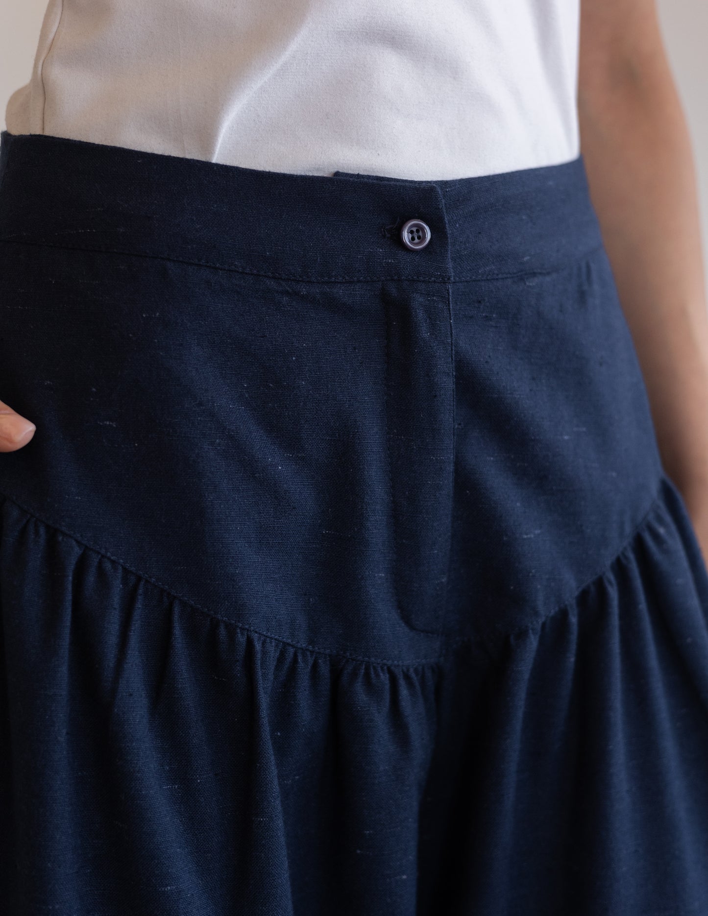 Balloon Linen Pants - Black
