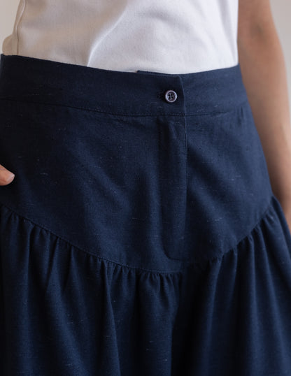 Balloon Linen Pants - Black