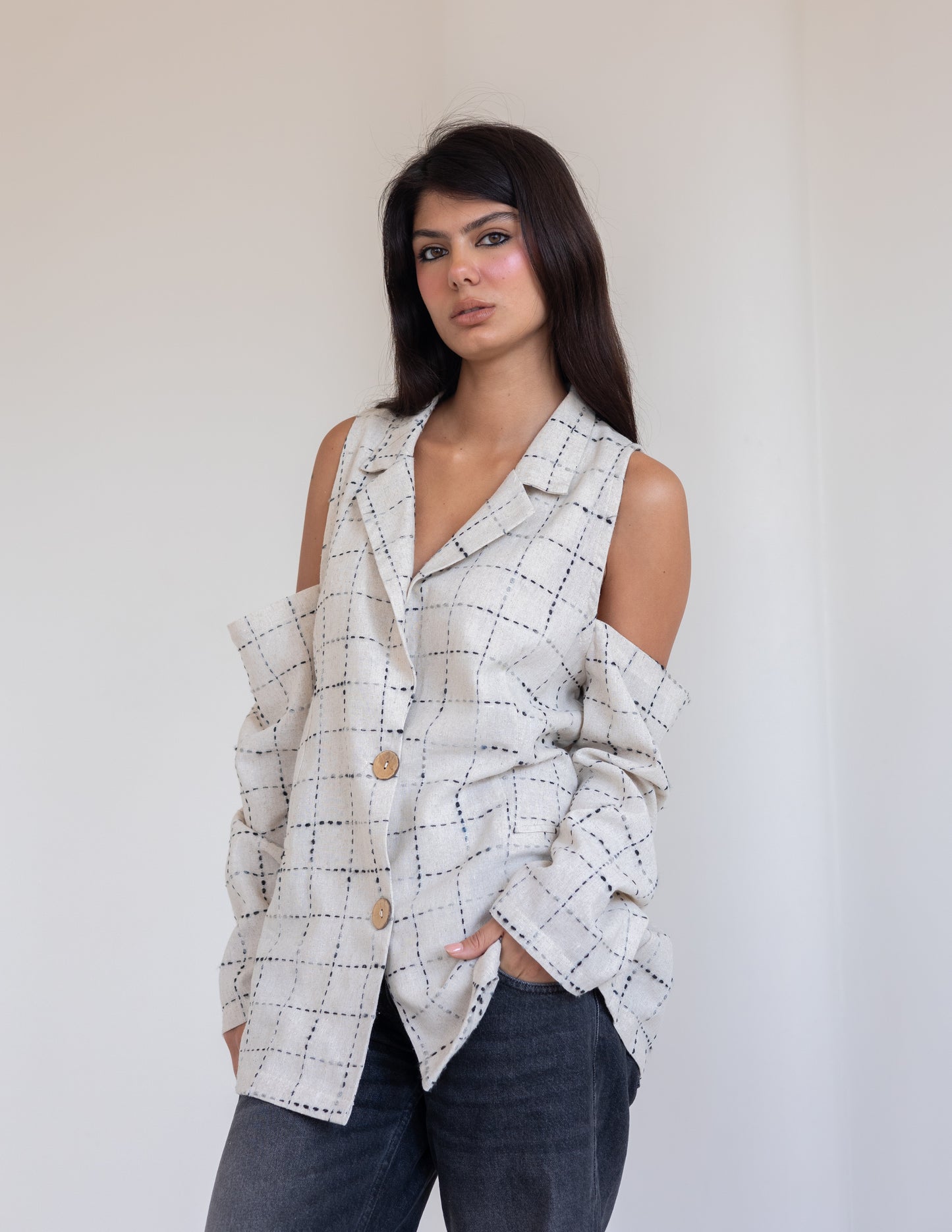 Linen Cut Blazer