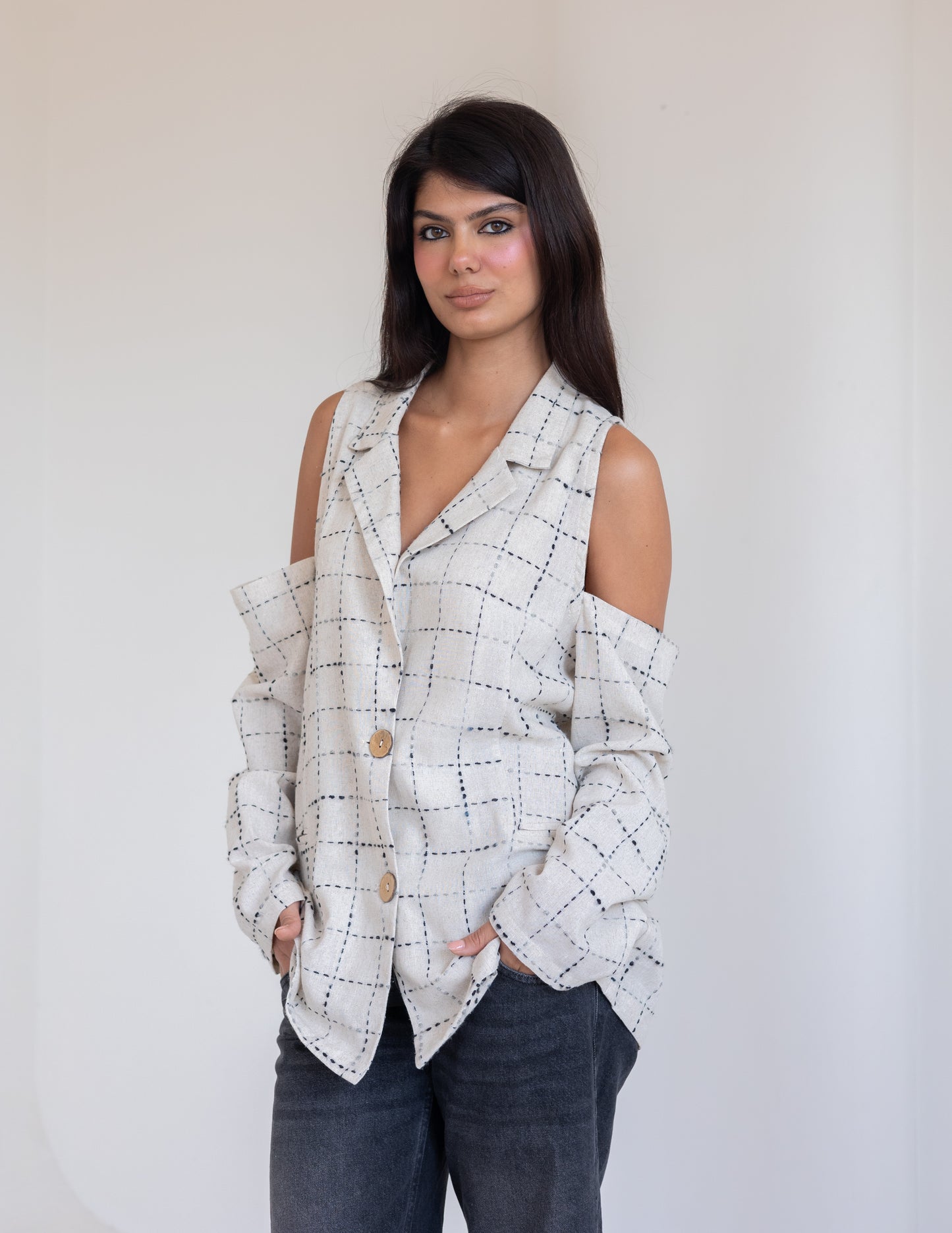 Linen Cut Blazer