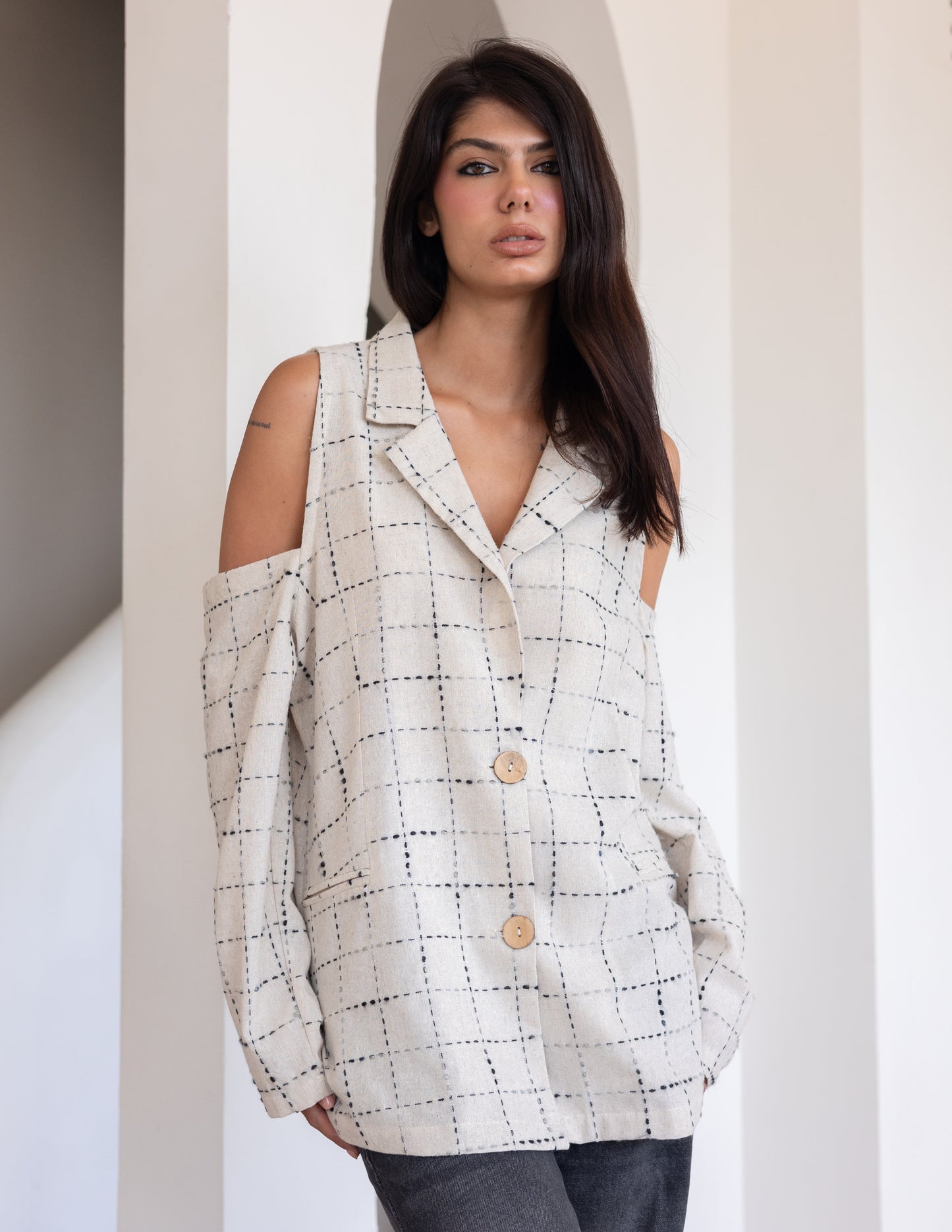 Linen Cut Blazer