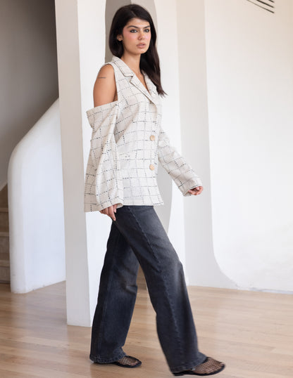 Linen Cut Blazer