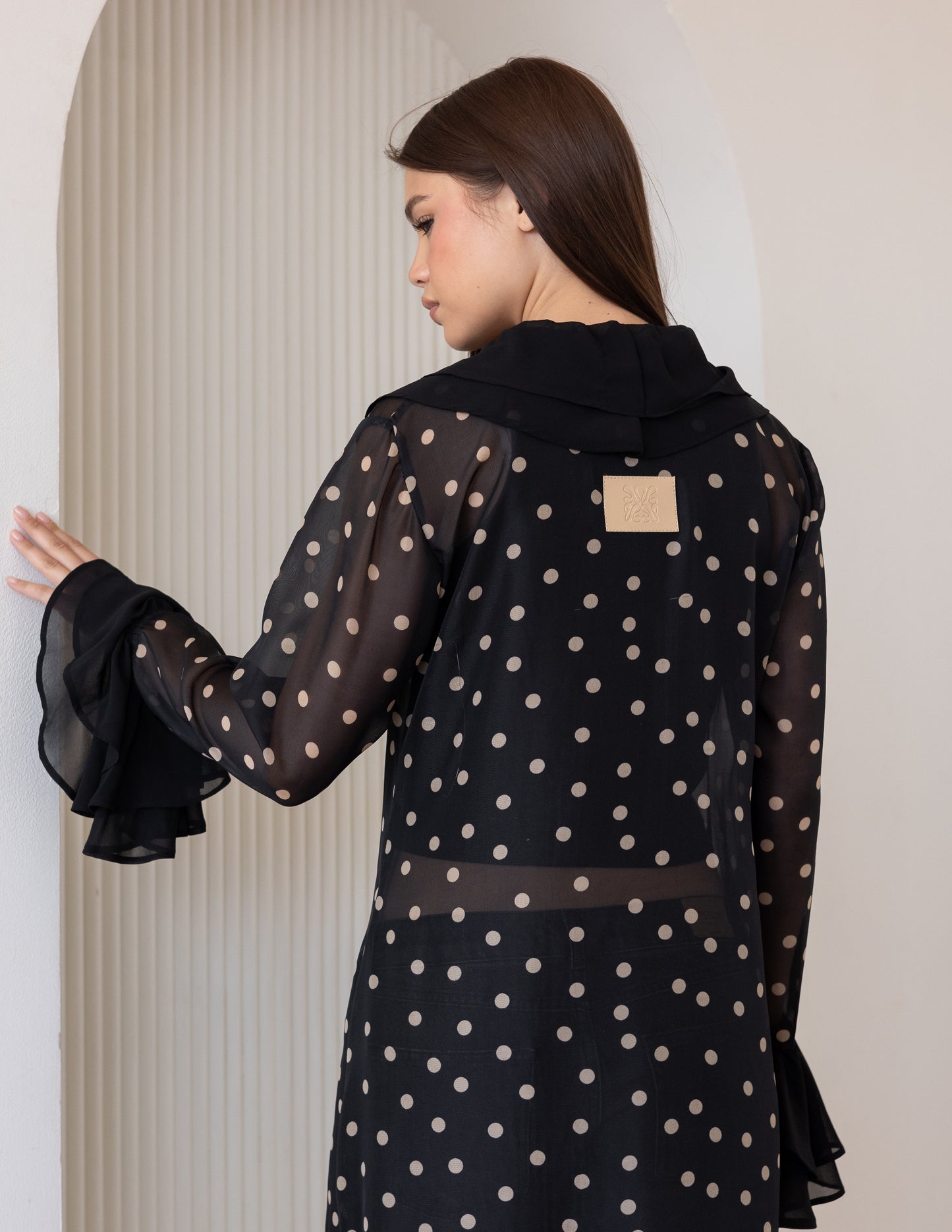 Polka Dot Ruffled Shirt