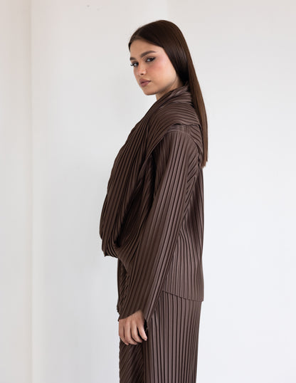 Pleated Set - Brown