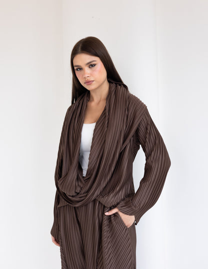 Pleated Set - Brown