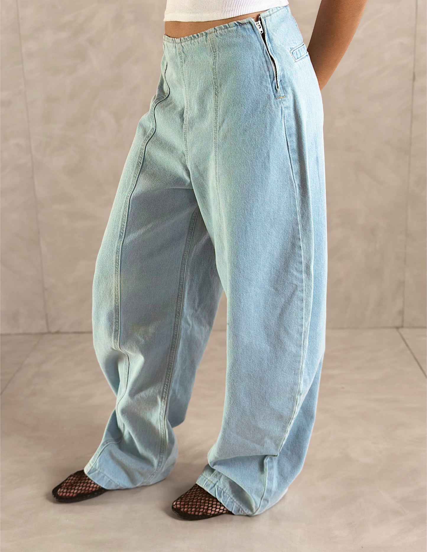 Sculpt Fit Balloon Denim Pants