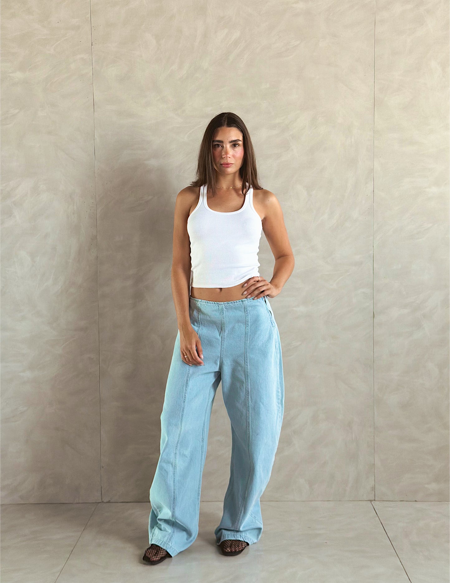 Sculpt Fit Balloon Denim Pants