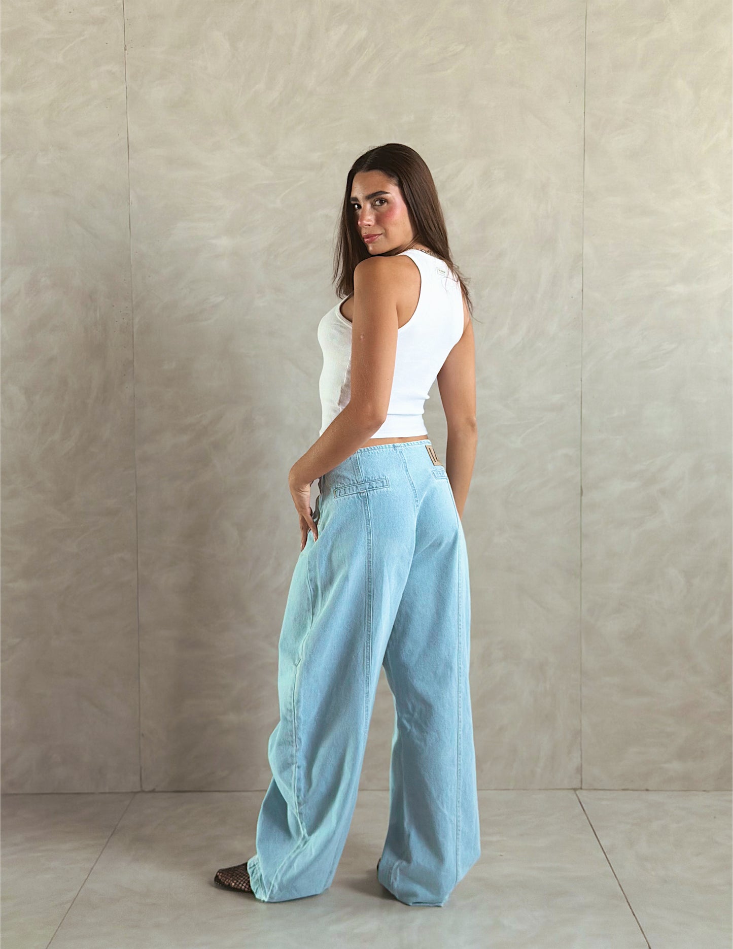 Sculpt Fit Balloon Denim Pants