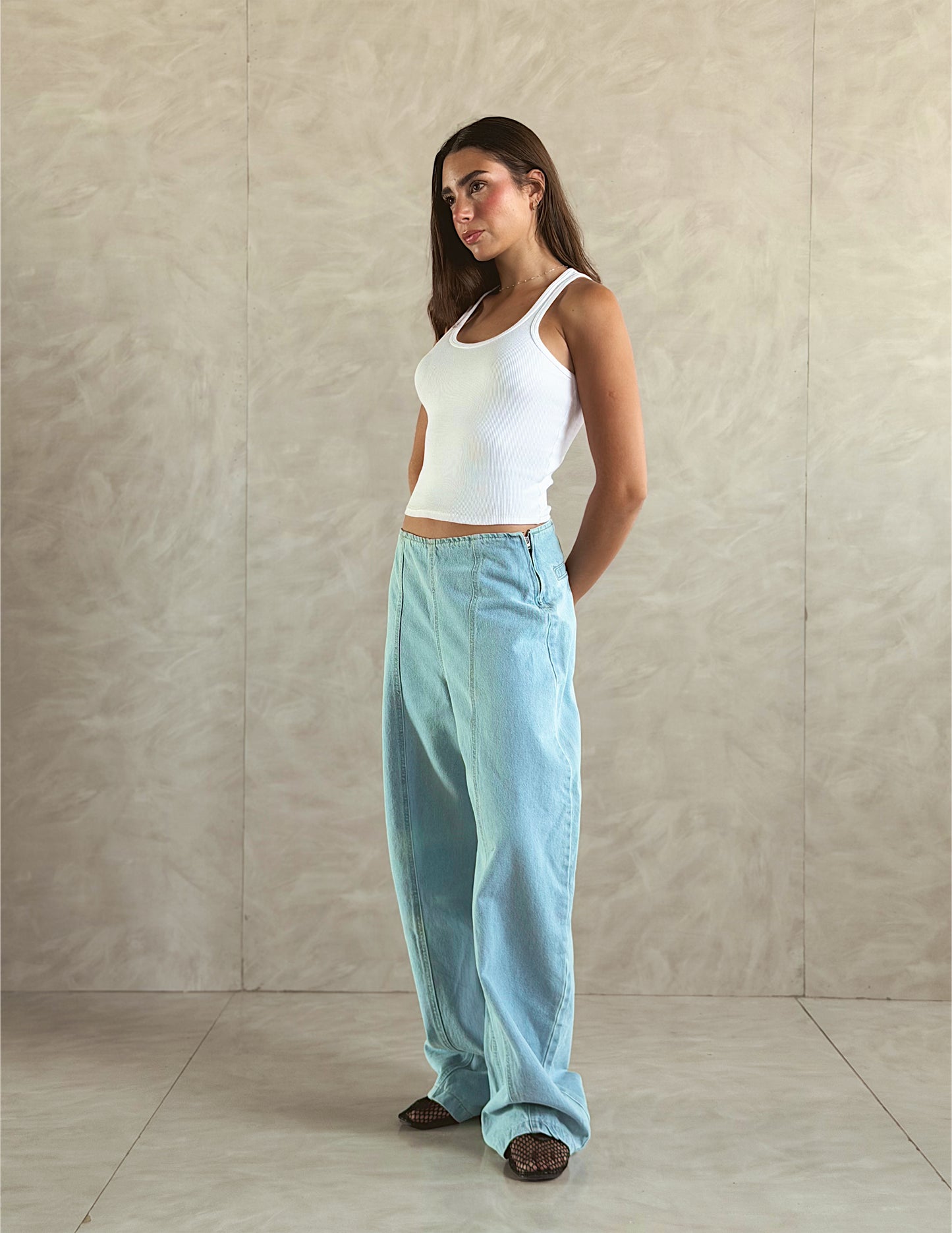 Sculpt Fit Balloon Denim Pants