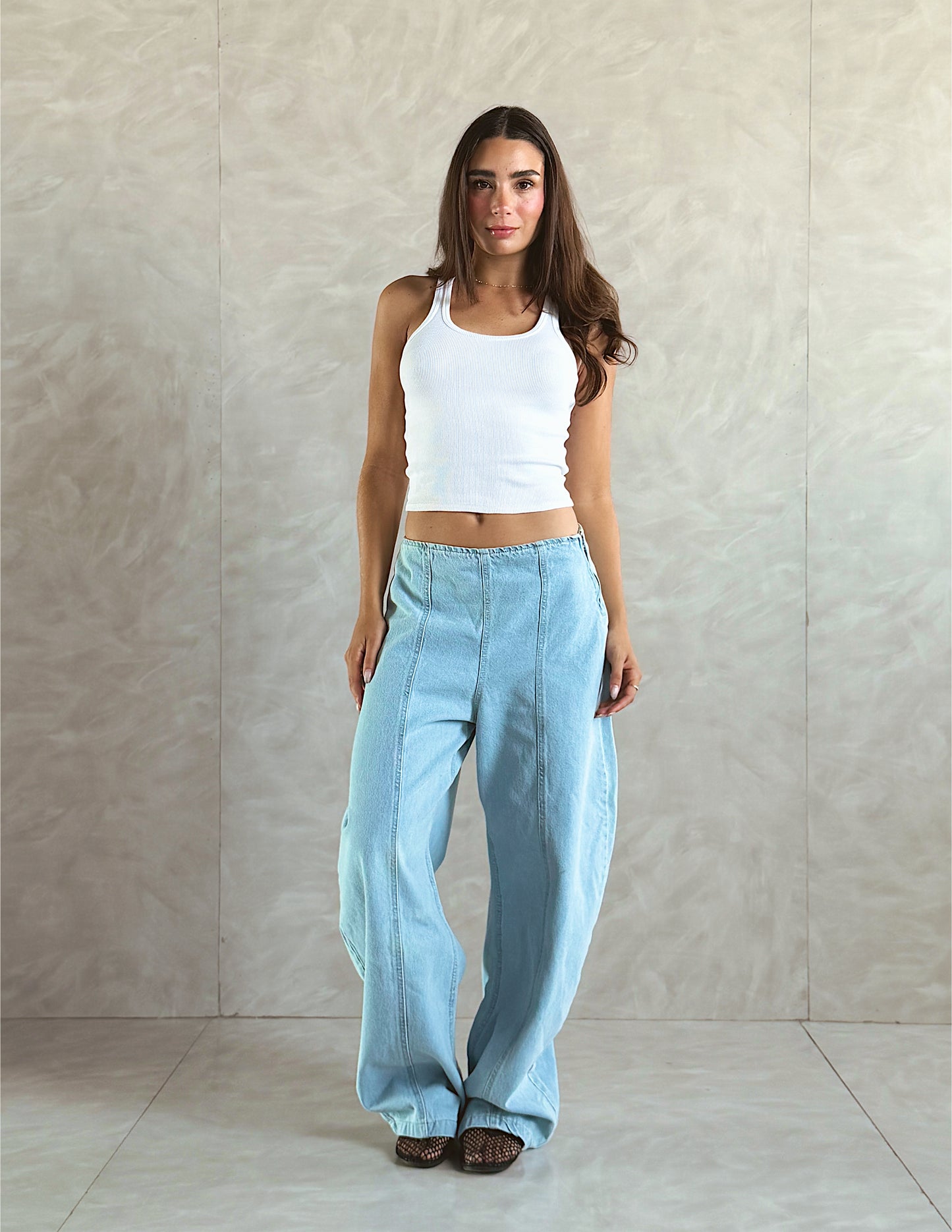 Sculpt Fit Balloon Denim Pants