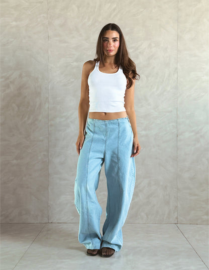 Sculpt Fit Balloon Denim Pants