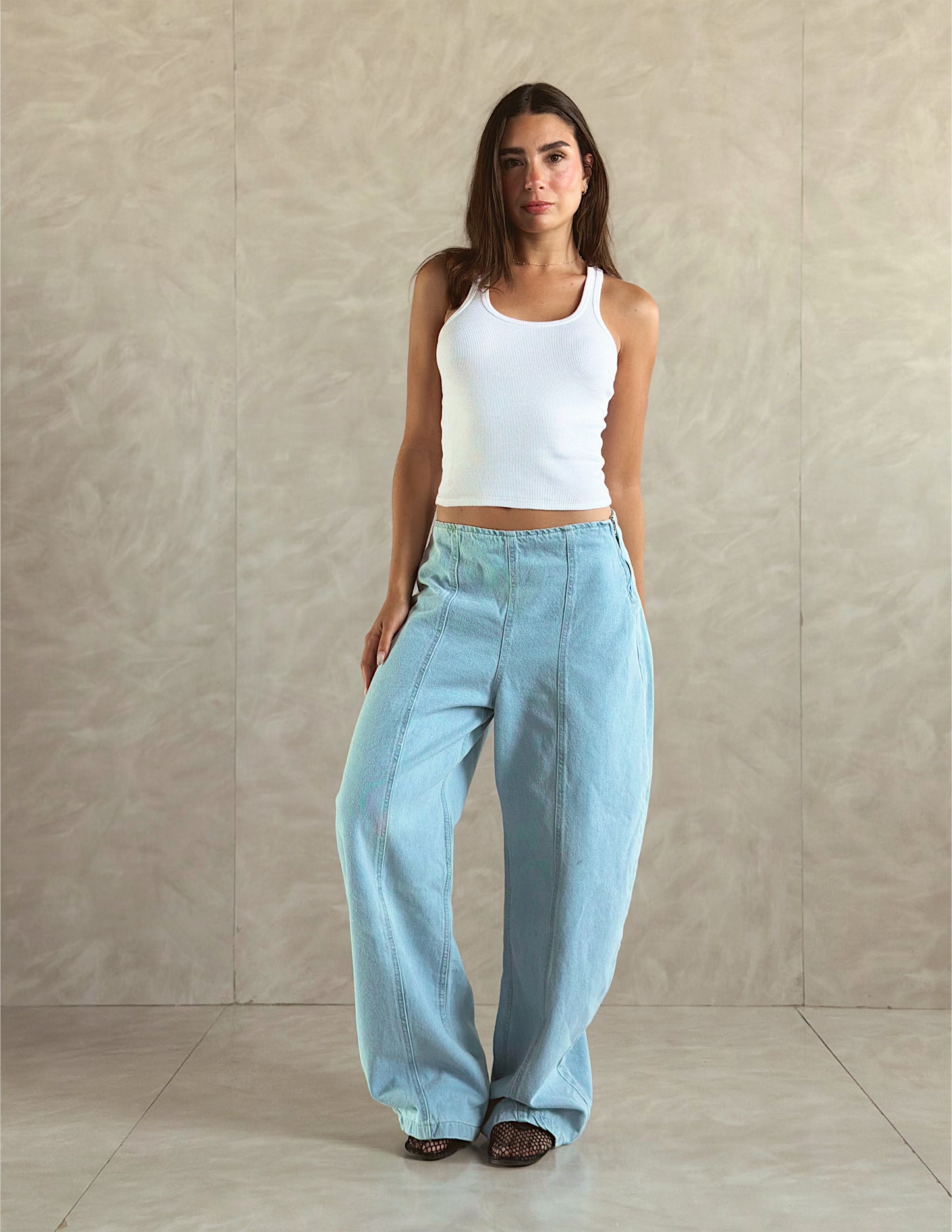 Sculpt Fit Balloon Denim Pants
