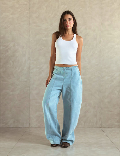Sculpt Fit Balloon Denim Pants