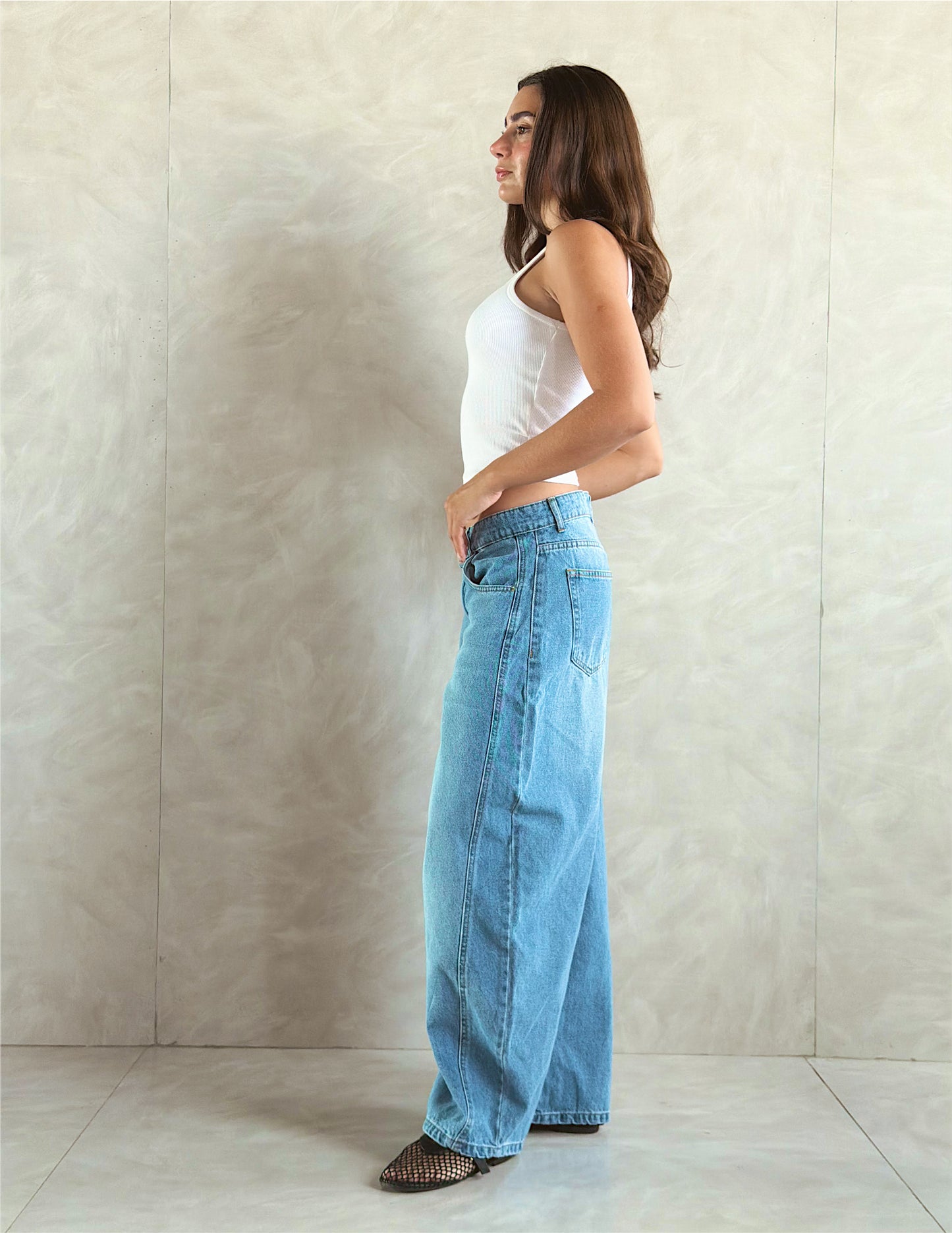 Relaxed Balloon Denim Pants