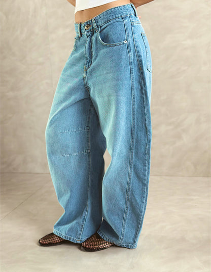 Relaxed Balloon Denim Pants