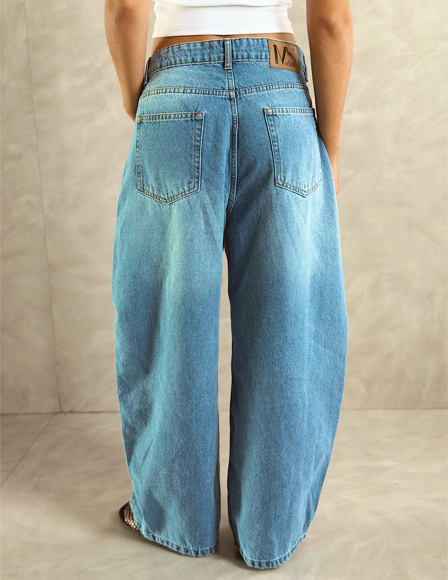 Relaxed Balloon Denim Pants