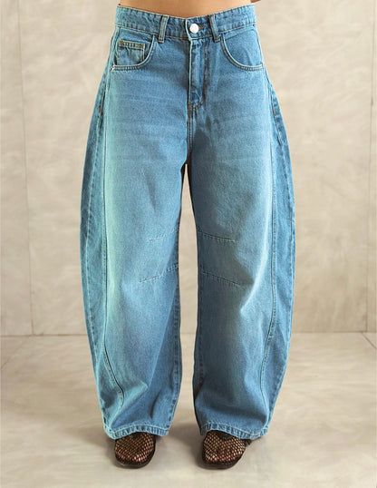 Relaxed Balloon Denim Pants